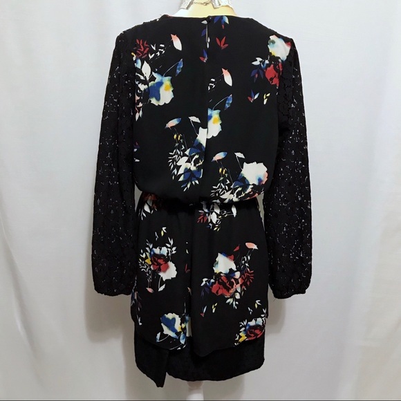 ❌SOLD❌ Xhilaration Black with Floral Dress Women L - Picture 10 of 15